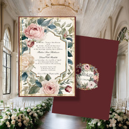 Convites Casamento de Vinho Clássico Francês com Vintagem F