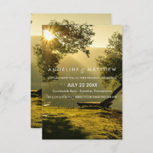 Convites Casamento de Vintage Rustic Fall Tree String of Li