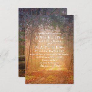 Convites Casamento de Vintage Rustic Fall Tree String of Li