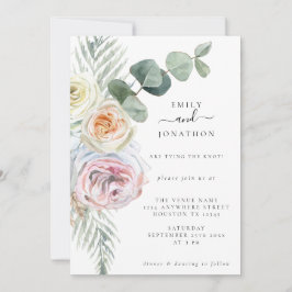 Convites Casamento de Watercolor Boho Pastel Florals Eucaly