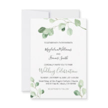 casamento de Watercolor eucalyptus