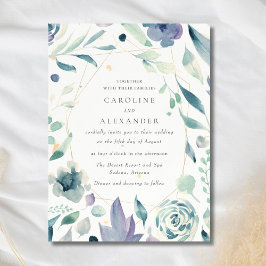 Convites Casamento de Watercolor Floral Speckletone
