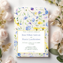 Casamento de Watercolor Wildflower