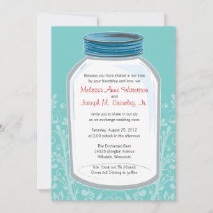 Convites Casamento de Whimsy Mason Jar