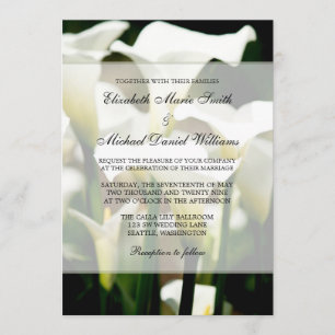 Convites Casamento de White Calla Lily