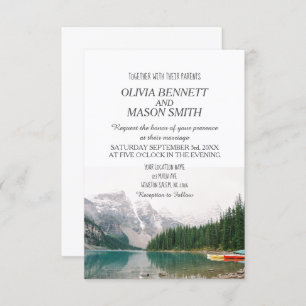 Convites Casamento de Winter Rocky Mountain Lake Country