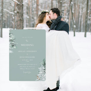 Convites Casamento de Woodland de inverno