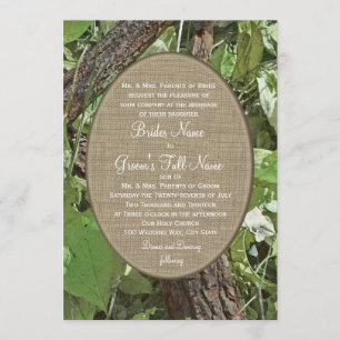 Convites Casamento de Woodland e Burlap Country