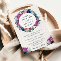 Casamento de Wreath de Verão Azul e Púrpura