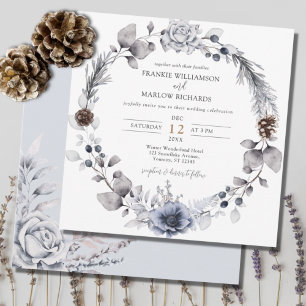 Convites Casamento de Wreath Floral de Pine Cone