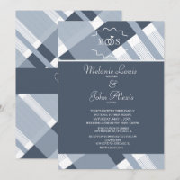 Casamento de Xadrez Azul Poeirento e Branco com Lo