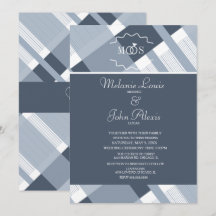 Casamento de Xadrez Azul Poeirento e Branco com Lo