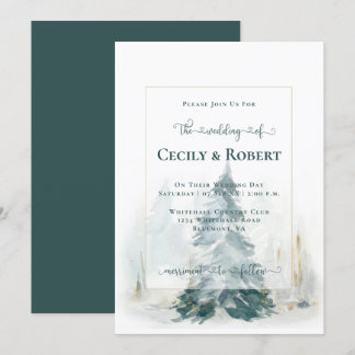 Convites Casamento Decorativo Da Árvore De Inverno