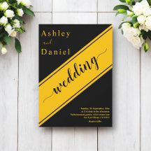 Casamento Delicado Dourado E Preto Moderno Elegant