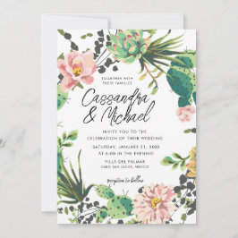 Convites Casamento Desert Blooms