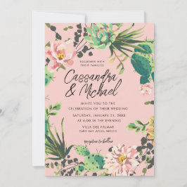 Convites Casamento Desert Blooms