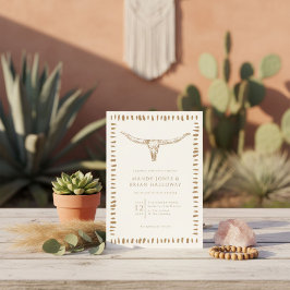 Convites Casamento Desert Boho Caveira de Vaca