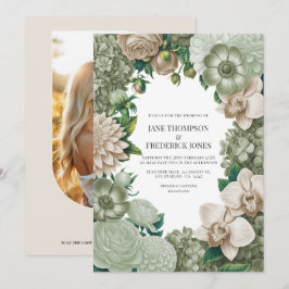 Convites Casamento Desert Sage, Aloe Mist e Sandstone Beige