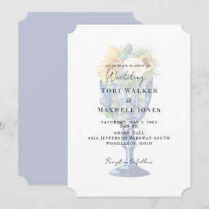 Convites Casamento Deslumbrante de Girassóis Mediterrâneos