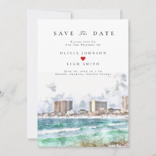 Convites Casamento Destin Florida Aquarela Save the Date