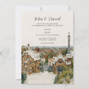 Convites Casamento Destino Paisagem Barcelona Espanha