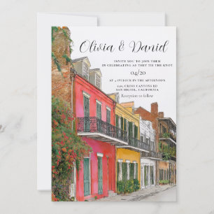 Convites Casamento Destino Paisagem de Nova Orleans