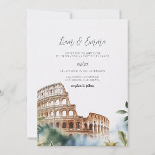 Convites Casamento Destino Paisagem Itália Roma