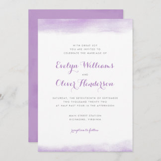 Convites Casamento Dip Lilac Watercolor
