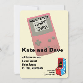Convites Casamento Divertido de Vídeo Game Incrível