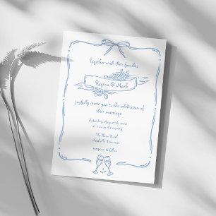Convites Casamento Divertido e Excêntrico com Desenhos à Mã
