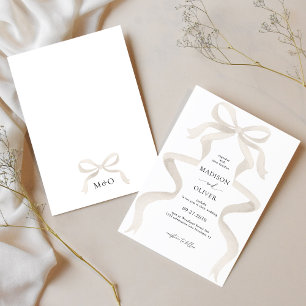 Convites Casamento do Arco de Ivory Beige moderno Elegante