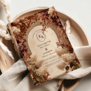 Convites Casamento do Arqueiro do Jardim do outono