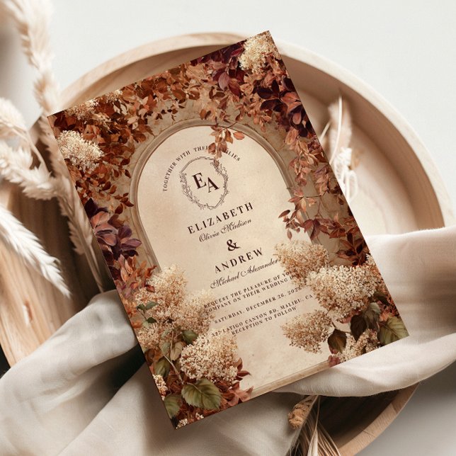 Convites Casamento do Arqueiro do Jardim do outono (Criador carregado)