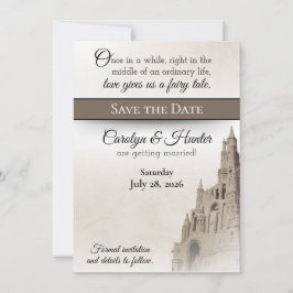 Convites Casamento do Castelo de Fairytale Salve a Data