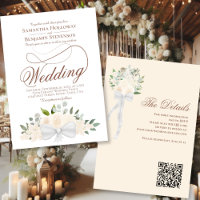 Casamento do Código QR do Buquê Floral de Pessel E