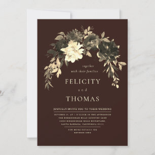 Convites Casamento do Código QR do Chocolate Romântico Escu