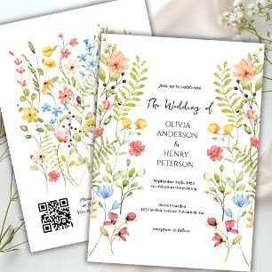 Convites Casamento do Código QR do Jardim das Pradarias Rus
