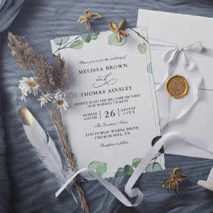 Convites Casamento do Código QR do Orçamento Moderno Elegan