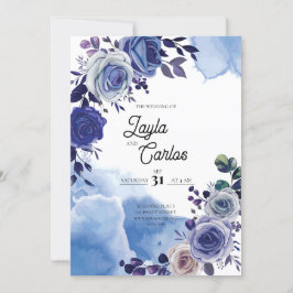 Convites Casamento do Código QR do Rico Real Elegante do Ro