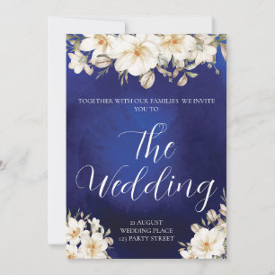 Convites Casamento do Código QR do Rico Real Elegante do Ro