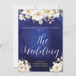 Convites Casamento do Código QR do Rico Real Elegante do Ro