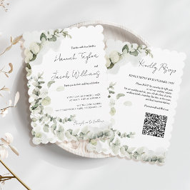 Convites Casamento do Código QR Eucalyptus