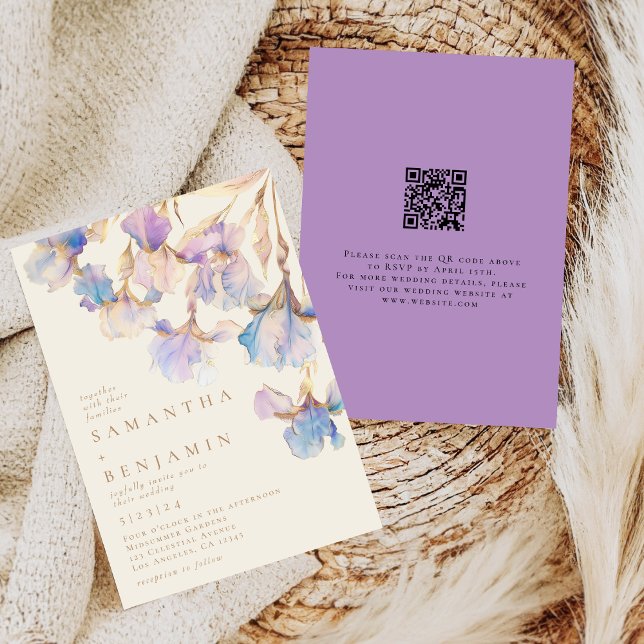 Convites Casamento do Código QR Iris Ilegante (Criador carregado)