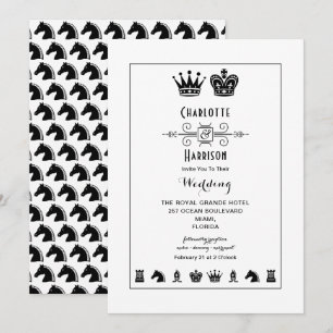Convites Casamento do Conselho King and Queen Chess