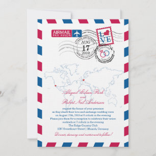 Convites Casamento do Coração da San Diego & Germany Airm