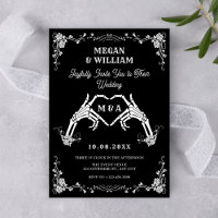 Casamento do coração do crânio gótico