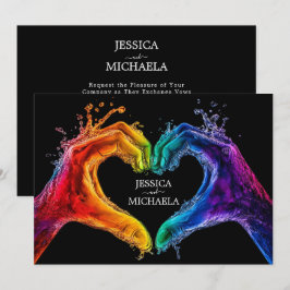 Convites Casamento do Coração do Orgulho 🌈 ❤️ LGBTQ