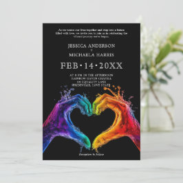 Convites Casamento do Coração do Orgulho 🌈 ❤️ LGBTQ