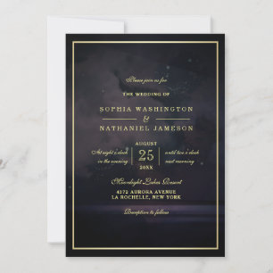 Convites Casamento do Elegant Starry Night Sky