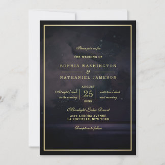 Convites Casamento do Elegant Starry Night Sky